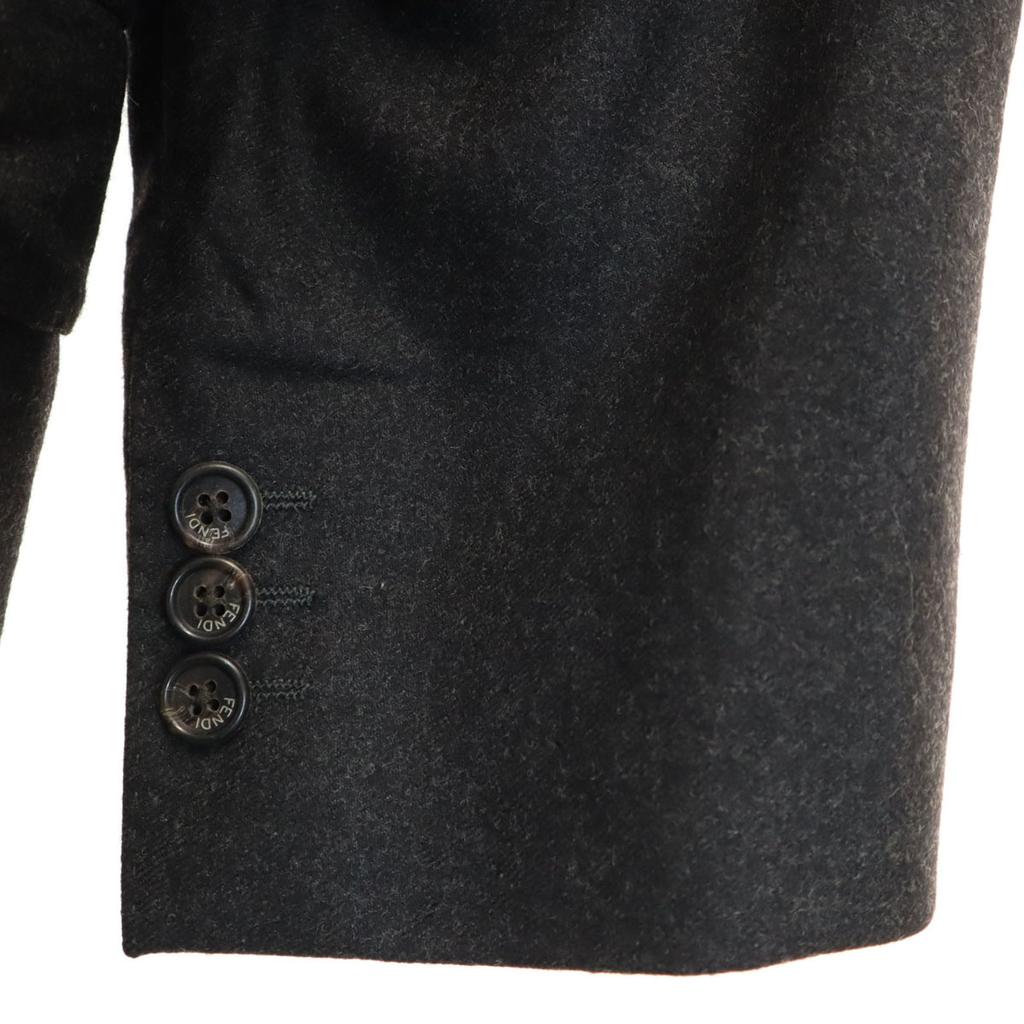 Fendi Made In Italy Double Tailored Jacket 50 Charcoal Gray Men's Used