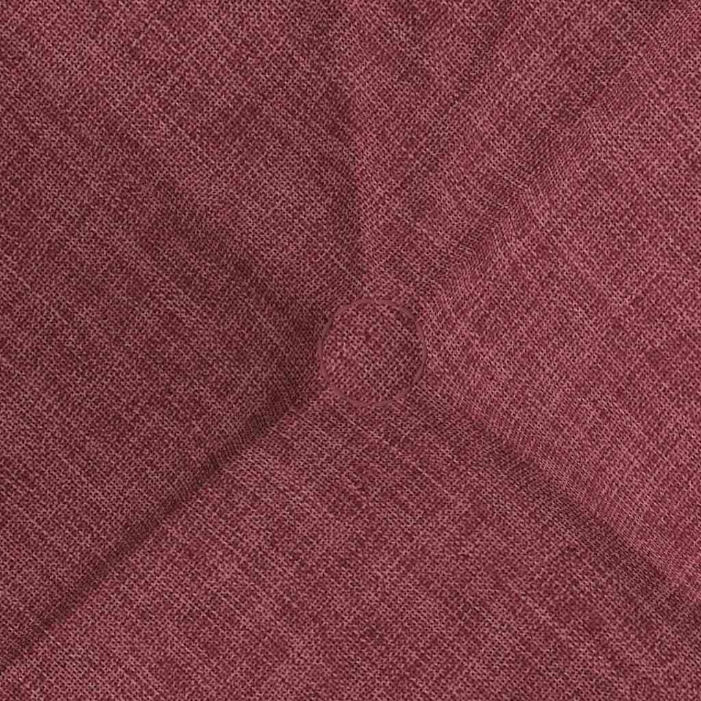 Seat Cushion Set 4 Pcs Burgundy Red 40 X 40 X 12 Cm Fabric