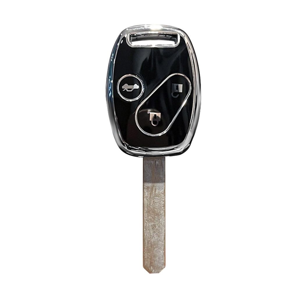 

Чехол для удаленного ключа с защитой ключа для Honda/Accord/Civic/CRV CR-V/Pilot/Insight/Ridgeline Black-3 Button