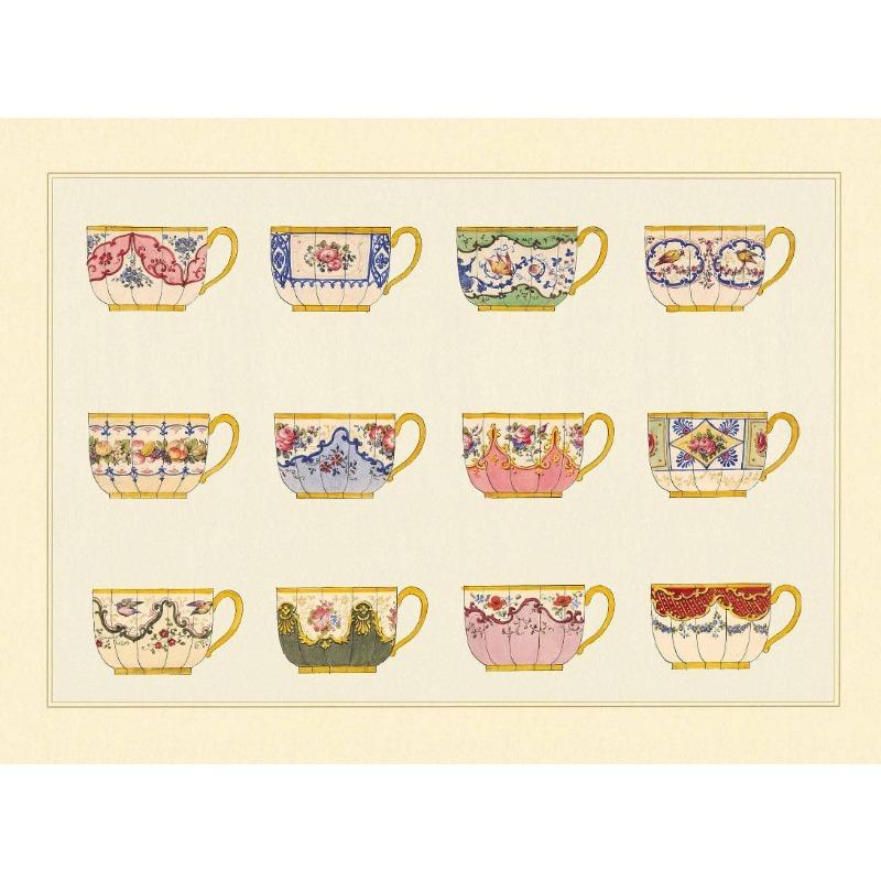 Vintage Teetassen Teekannen Teesets Feines Porzellan Kunstwerke Poster Drucke Leinwandgemälde Wandkunst Bild Wohnzimmer Heimdekor