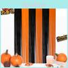 Halloween Rain Curtain Doorway Decor In Orange And Black For Festive Party Setup