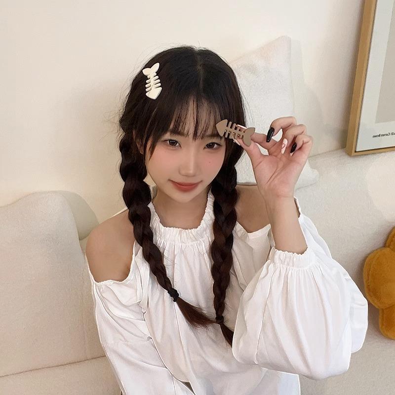 Fish Bone Hair Clip Barrettes Side Clips for Women Girls Cute Bangs Hair Pins Headdress Hair Accessories