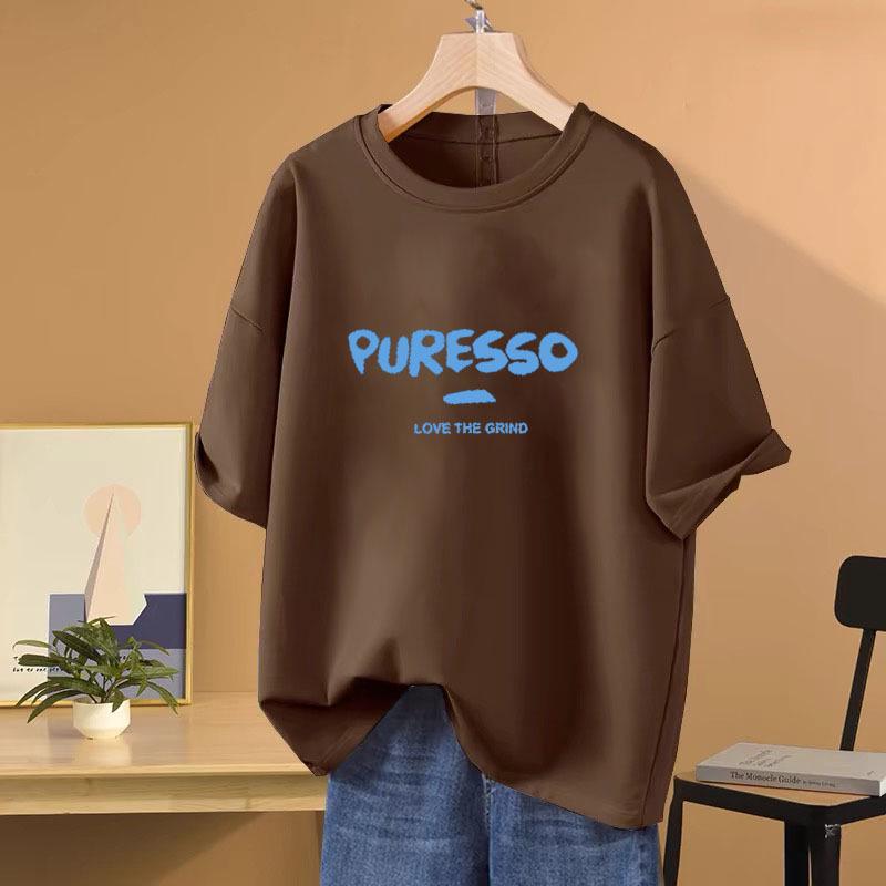 Women's Summer Fashion: 100% Cotton Short-Sleeve T-Shirt - American Design, Versatile for Students