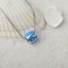 Opalperlenkette im Surf-Stil mit zarter Pulloverkette