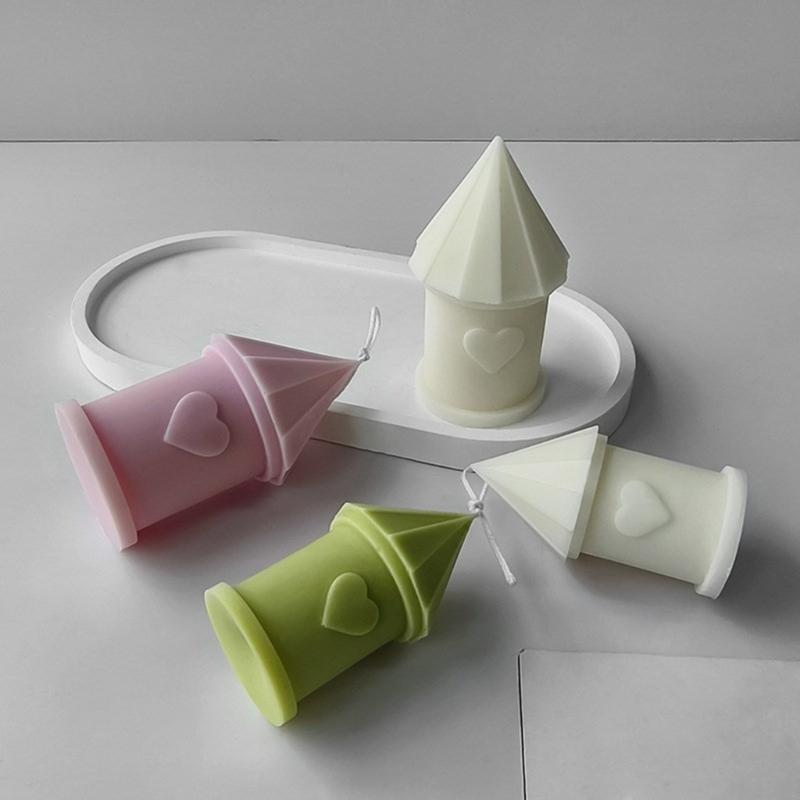 Multi Purpose House Candle Mold Heat Resistant Silicone Molds Easy to Demold Wax Mould for DIY Enthusiasts and Artists