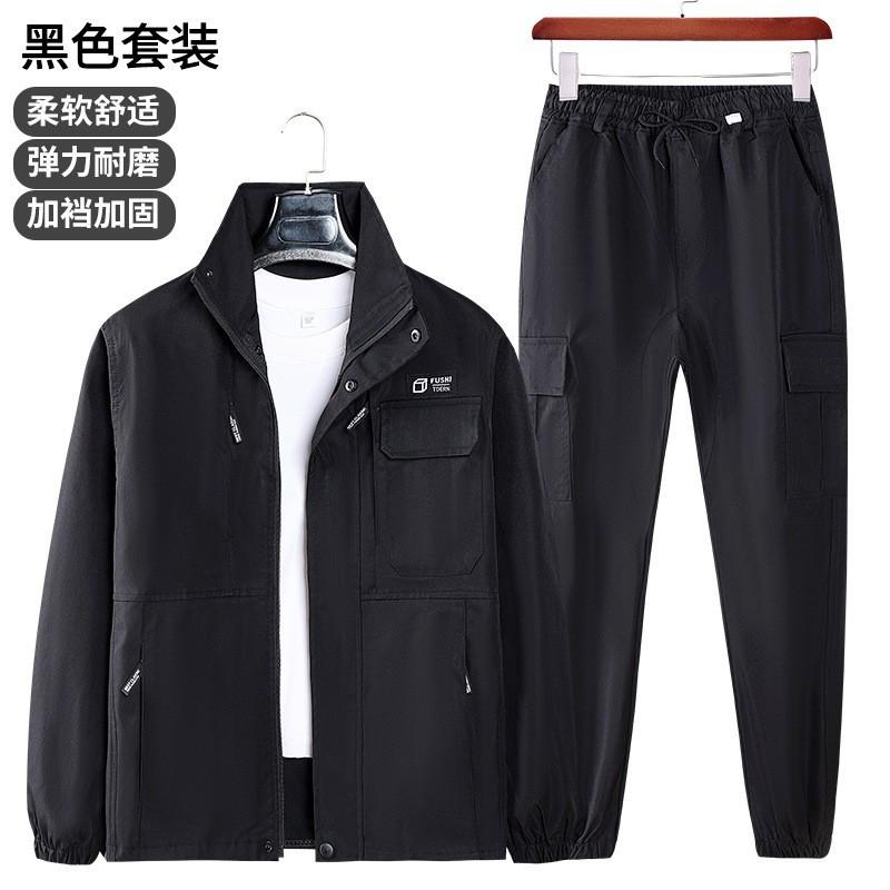 

Work Clothes Suit Men s Wear-resistant Working Labor Protection Elastic Camouflage Thickened Auto Repair Training Outdoor 185 Suggestion 160-180 kg