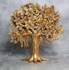 Kalpavriksha Tree With Roots, Golden Color Tree With Birds Sitting On Branch