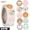 500pcs Cartoon Animal Sticker Roll - Waterproof, Matte Finish for DIY Decorating Notebooks, Phone Cases, Envelopes & Skateboards
