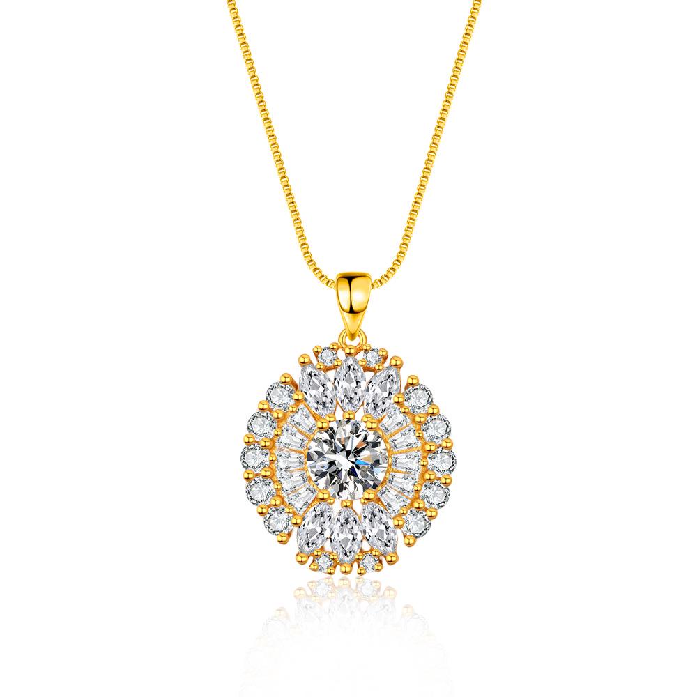 Серебряный кулон-звезда с муассанитом S925 для женщин - 1 карат 6A zircon