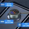 Compact Multi Port Car AC adapter Cable With Quick charging 3.0 And Real Time Potential Detection System