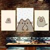 1 pz Cartone animato P-Pusheen K-Kawai Gatto Autoadesivo Poster Artistico Impermeabile Carta Adesivo Caffetteria Bar Stanza Decorazione Murale