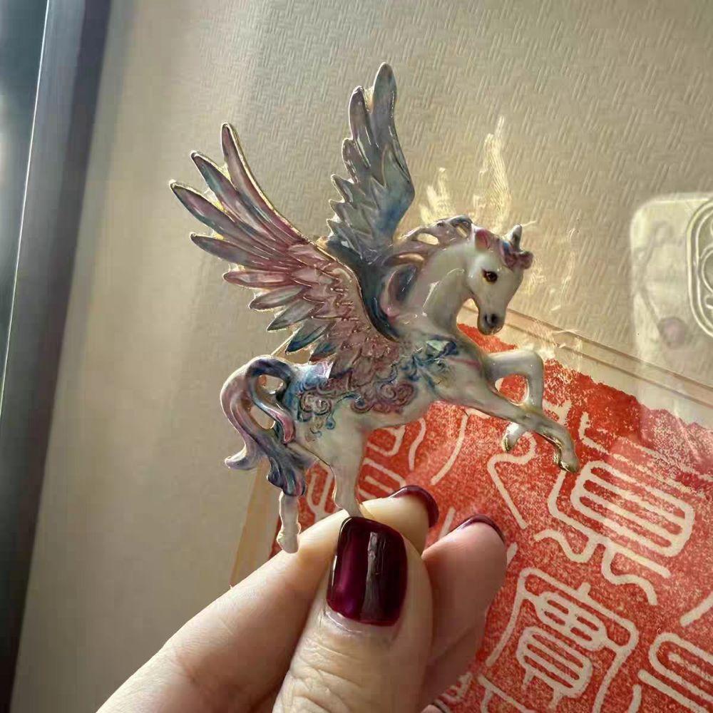 Chinese Style Zodiac Horse Badge Pin Zinc Zinc Alloy Vintage Horse Brooch Year of The Horse