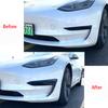 Für Tesla Model 3 2017-2023 Frontstoßstange Spoiler Nebelscheinwerfer Blenden Zierleiste Abdeckung Luftmesser Splitter Bodykit Tuning