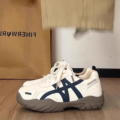 Retro Platform Women's Autumn New Versatile Casual Sports Shoes Genuine Leather Dad Shoes