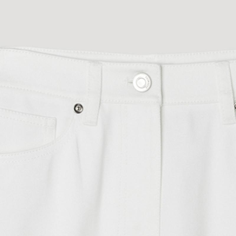 [shs Miss] Basic Half Denim Pants Swwspp21010 Wh