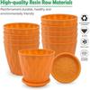 6.3 Inch Flower Pots for Home Decoration, Indoor Plant Pots, Gardening Pots for Plants, Plastic Flower Pots for Garden Plants (Orange)