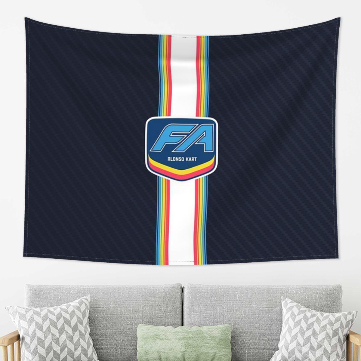 

FA Alonso Kart Tapestry Wall Hanging Aesthetic Home Decor Tapestries for Living Room Bedroom 74x94cm(29x37in)
