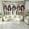 guns n roses Wall Tapestry Aesthetic Wall Hanging Printed Fabric Blanket Decorative Tapestries for Bedroom Living Room Home Decor
