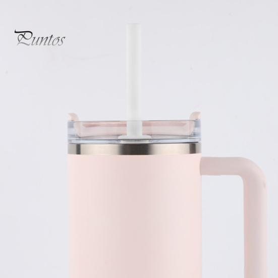 Reusable Straw 1 Set Silicone Universal Heat Resistant Long Straws Easy To Clean Durable Nozzle for 30oz And 40oz Cups