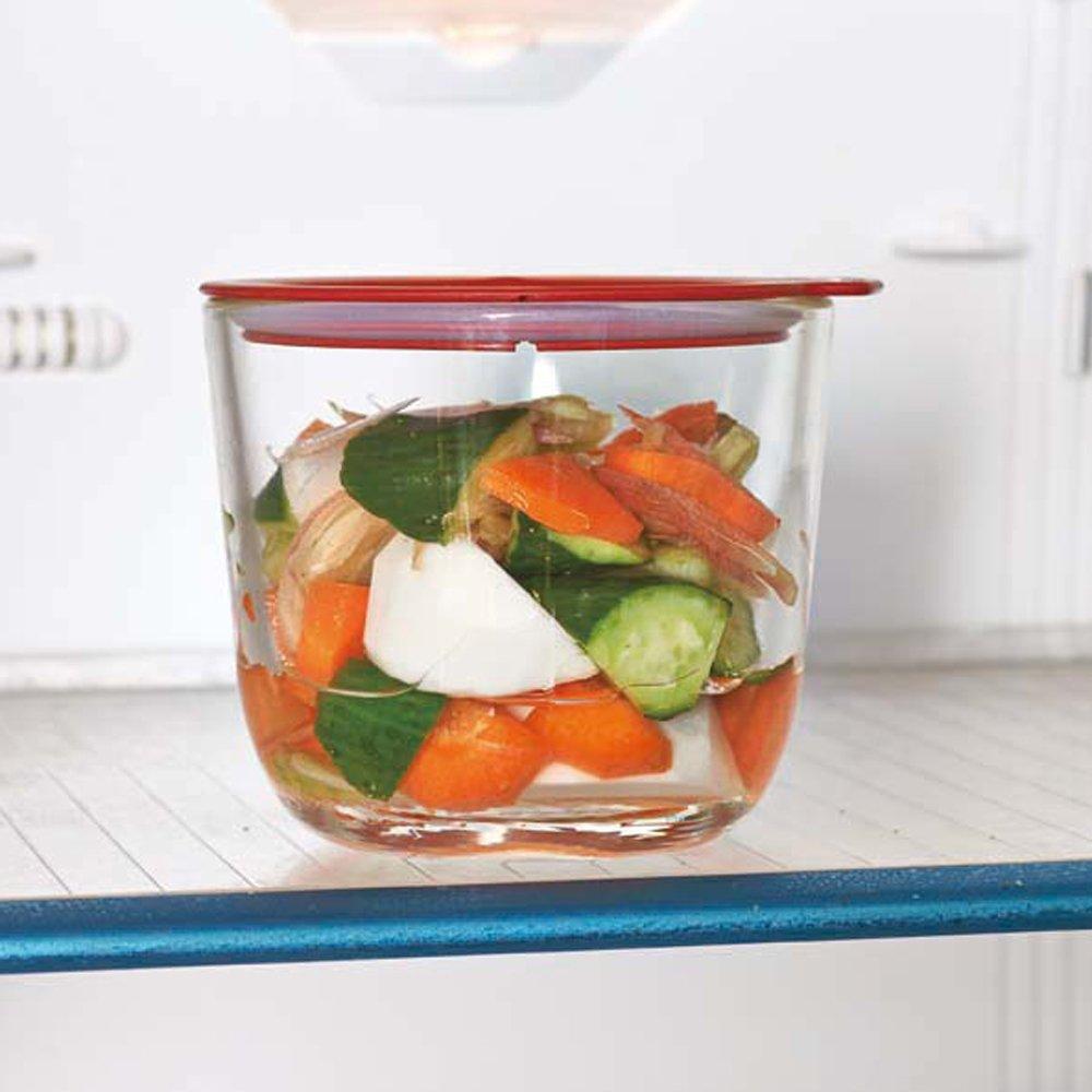 HARIO Glass Pickling Container S, Multi-purpose, White GTK-S-OW