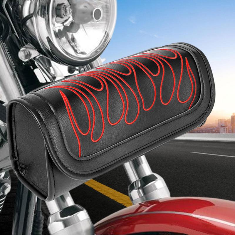 Motorcycle Saddlebags Tool Bag Retro Motorcycle Front Fork Handlebar Bag Tool Side Pack Saddlebags Black Handlebar Bag