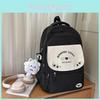 Letter Fashion Bear Print Bead Decoration Student Backpack With Plush Pendant
