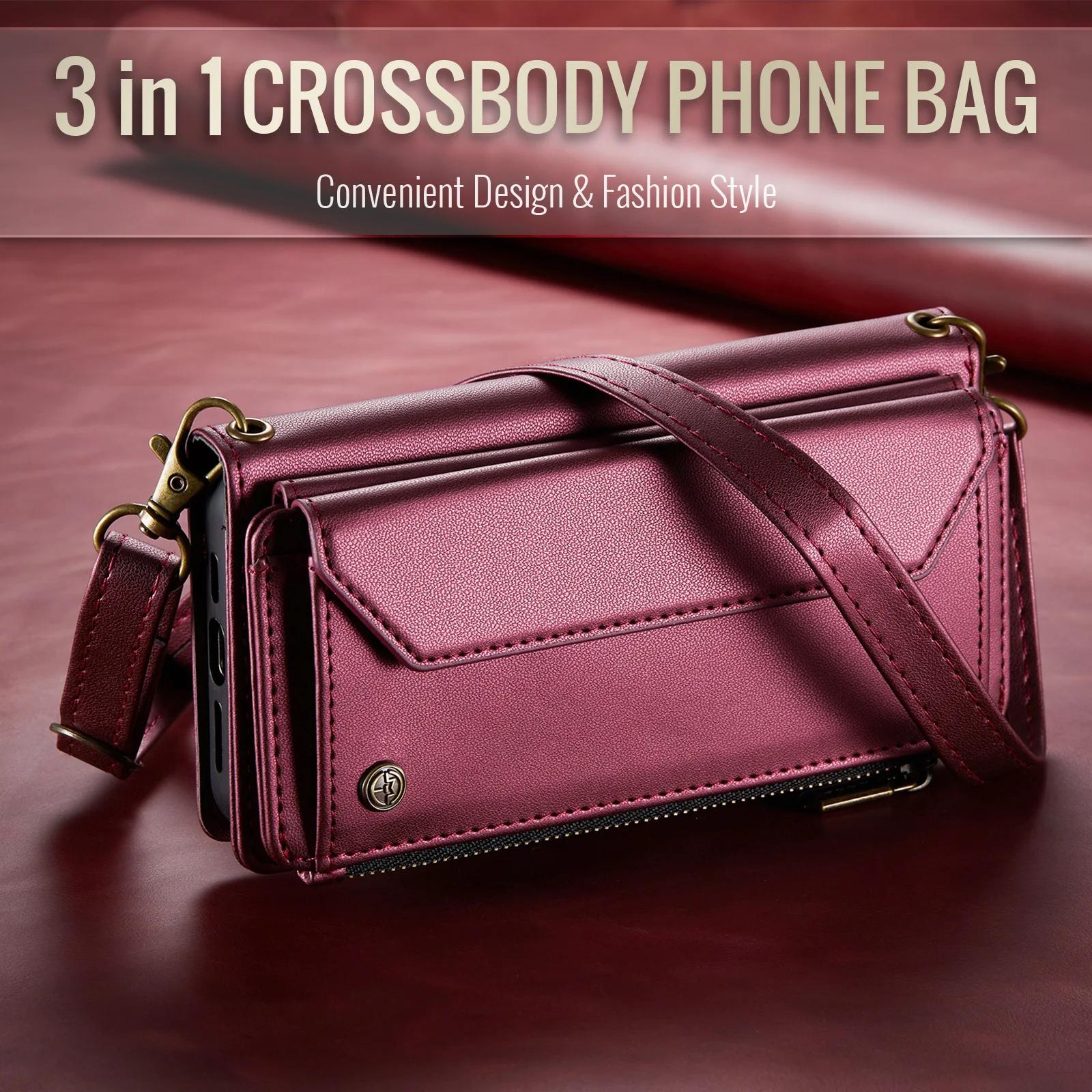 

Crossbody Phone Case for Google Pixel 10 Pro XL 10A Pixel9 9A 8 Pro 7A Multi-functional Card Holder Wallet Leather Soft Cover Pixel9 красный