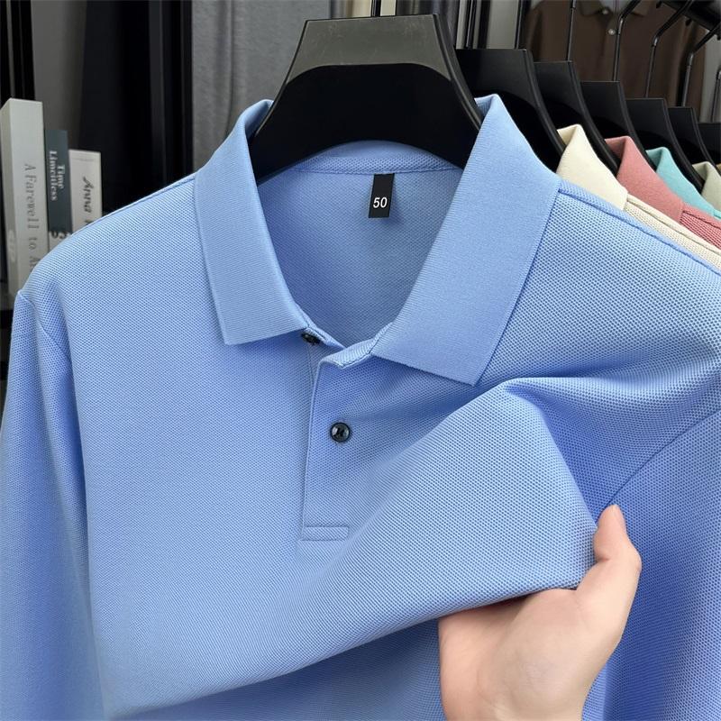 100% Pure Cotton High-quality Men's Long Sleeve Polo Shirt Autumn Fashion Simple Original Design Luxurious Golf T-shirt