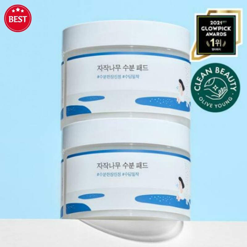 ROUND LAB Birch Juice Moisture Pads Double Set (80 Pads + 80 Pads)