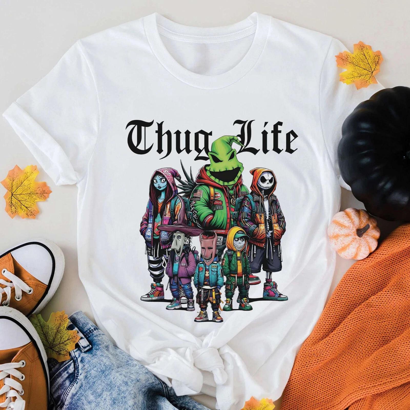 Thug Life Horror Movie Shirt, The Nightmare Monsters Scary Halloween Shirt 4XL