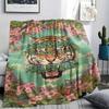 1Pc SplashingAnimals Print Flannel Blanket, High Quality Comfortable for All Seasons, Home Decor, Warmth and Comfort, Perfect for Christmas Gifts
