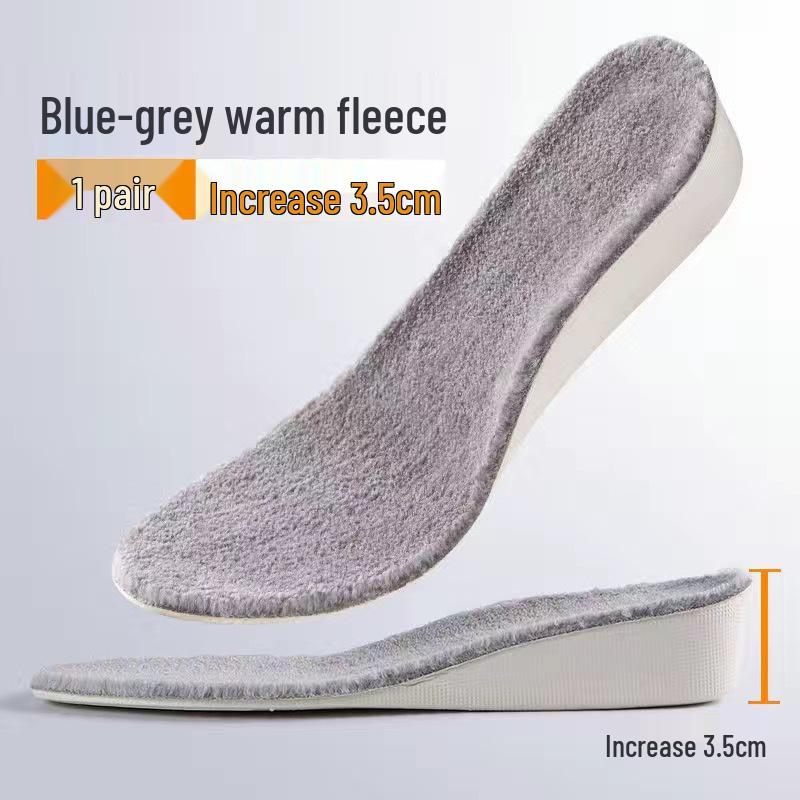 Height-Increasing Winter Fleece Insoles for Men and Women