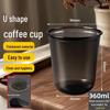 Homeglen Disposable U-Shaped Plastic Cold Beverage Cups with Lids and Straws
