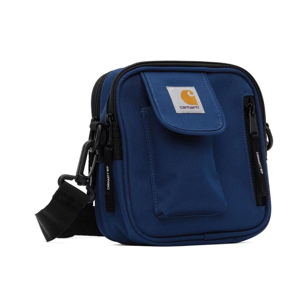 New Carhartt WIP Essentials Recycled Polyester Canvas Shoulder Bag, Crossbody Bag Trumpets Unisex Blue I031470-1ZF-XX