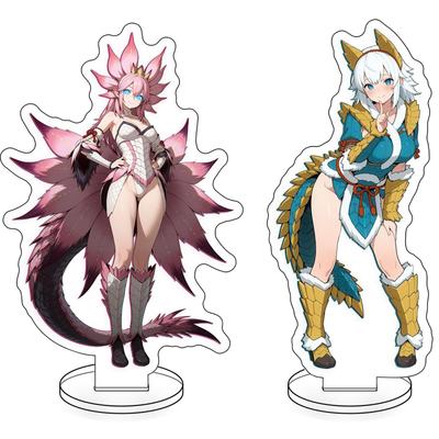Monster Hunter Mizutsune and Zinogre Acrylic Stands from the Monster Hunter Game 10cm Toys Games Merchandise Series, 2-Piece Set, Merchandise, Tall,