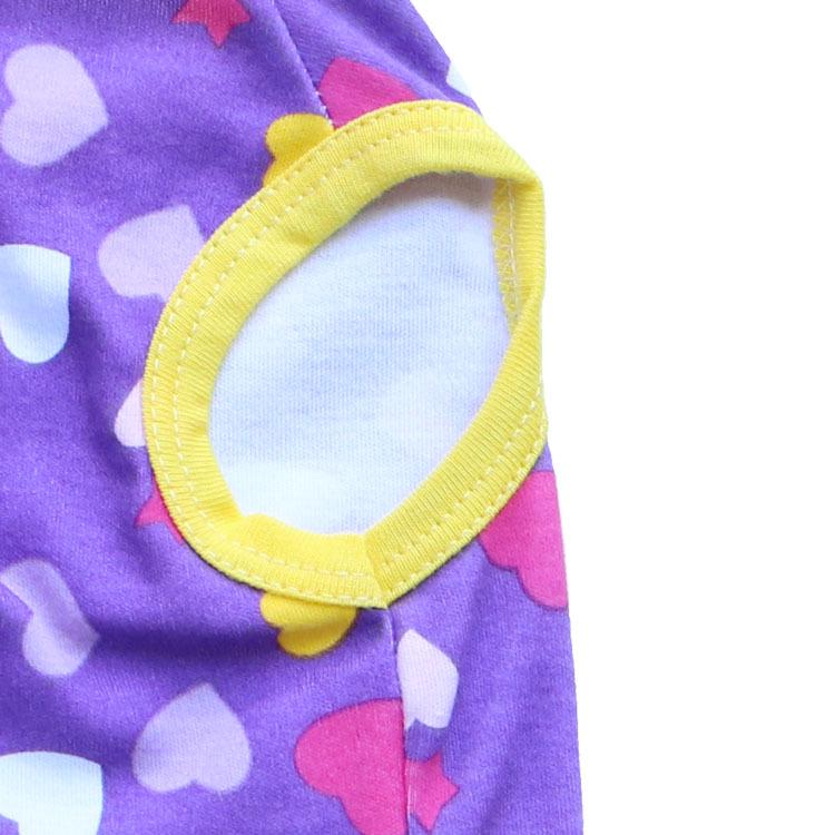 Heart Print Cotton Dog Sweatshirt - Spring/Summer Teddy Vest