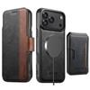 iPhone 17 Pro Max Leather Flip Case with Card Slot, Magnetic and Three-in-One Wireless Charging Stand