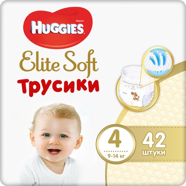 

Дышащие трусики-подгузники Huggies Elite Soft 4/L для мальчиков и девочек