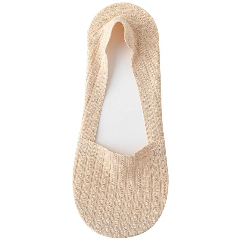 Women's Summer Ice Silk Invisible Socks Macaron Solid Color Cotton-soled Sweat-absorbing Boat Socks White Sneakers Versatile Short Socks