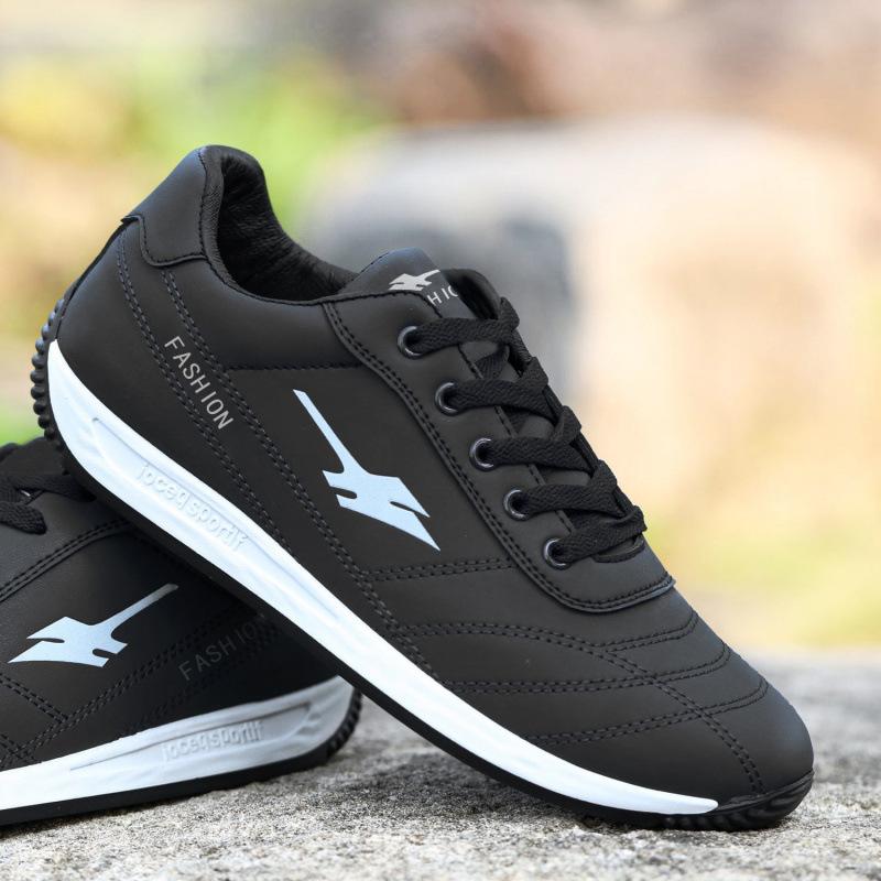 Casual shoes Fashion sports versatile men's shoes Lightweight platform leather shoes Lace-up men's shoes