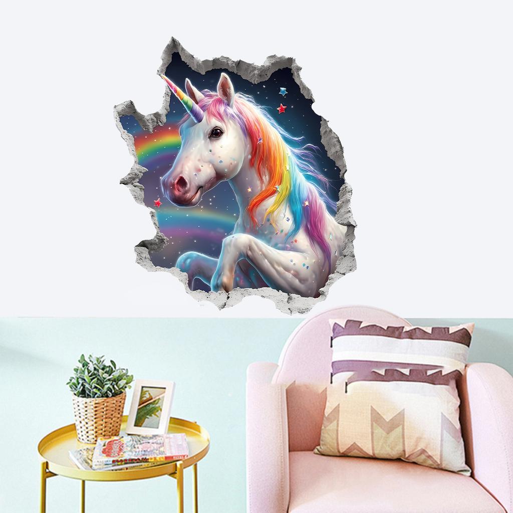 Unicorn Wall Sticker Self Adhesive Decal for Bedroom Living Room Study Nursery Kids Room Wall Decor
