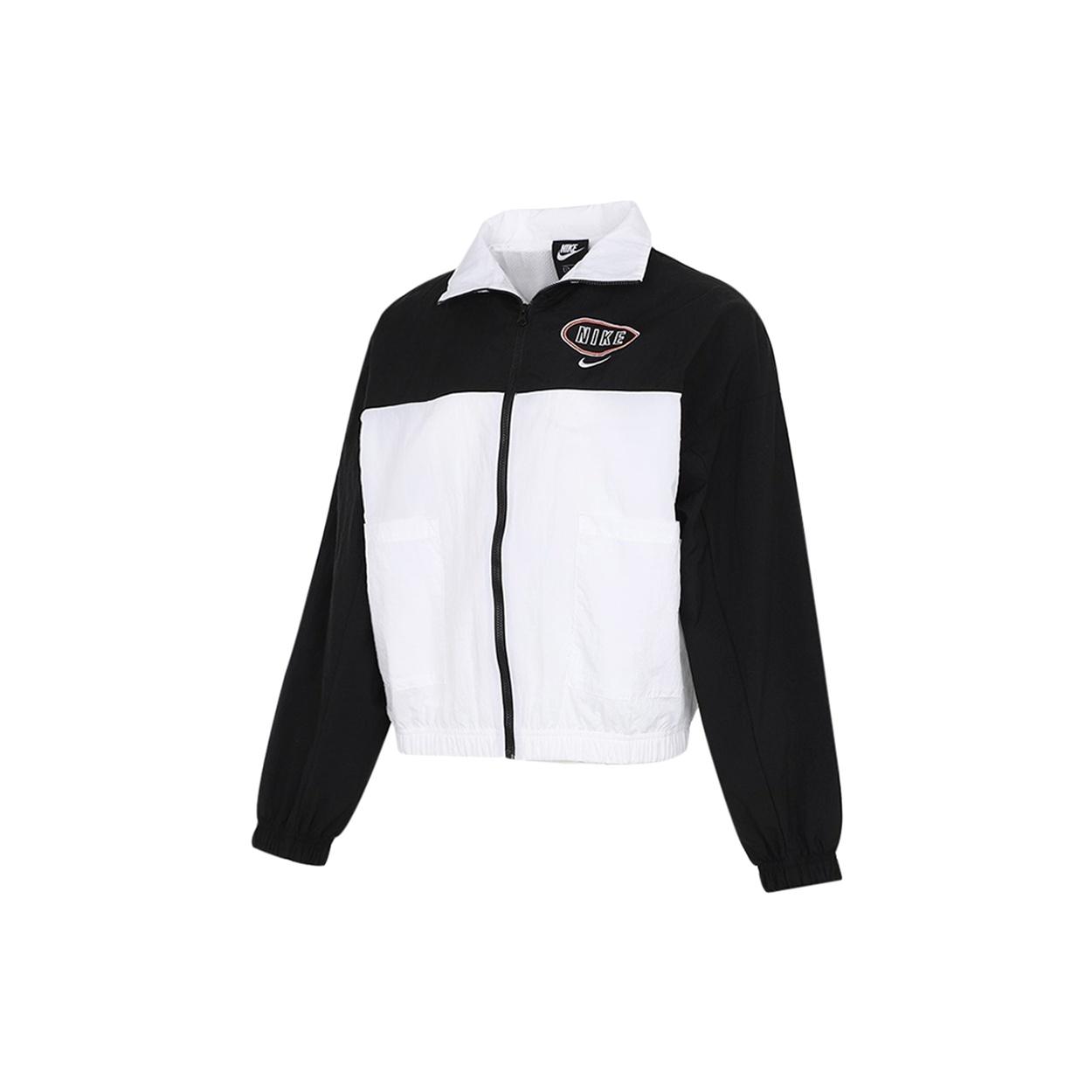 (WMNS) Nike Embroidery Logo Stand Collar Jacket White Women s CZ8319-010 M