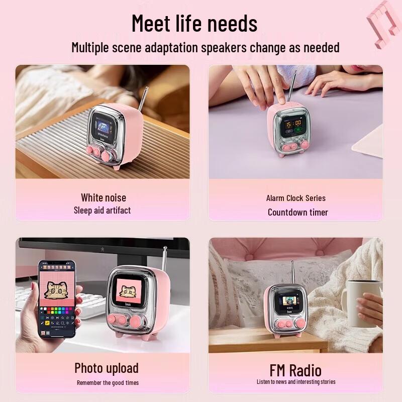 Divoom Tiivoo-2 Retro TV Bluetooth Speaker with Digital Photo Frame CN plug (adapter included)