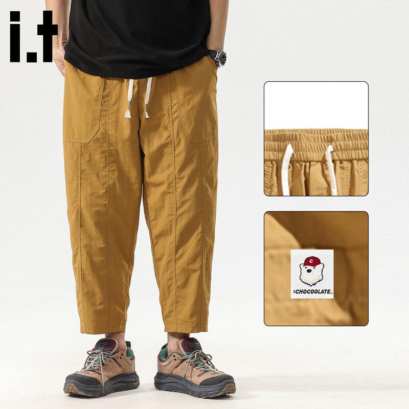Men s American Style Cropped Ice Silk Cargo Pants 4XL