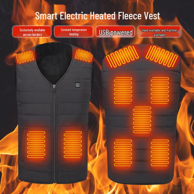 Custom Smart USB Heated Outdoor Vest with Multi-Zone Warmth and Cotton Lining