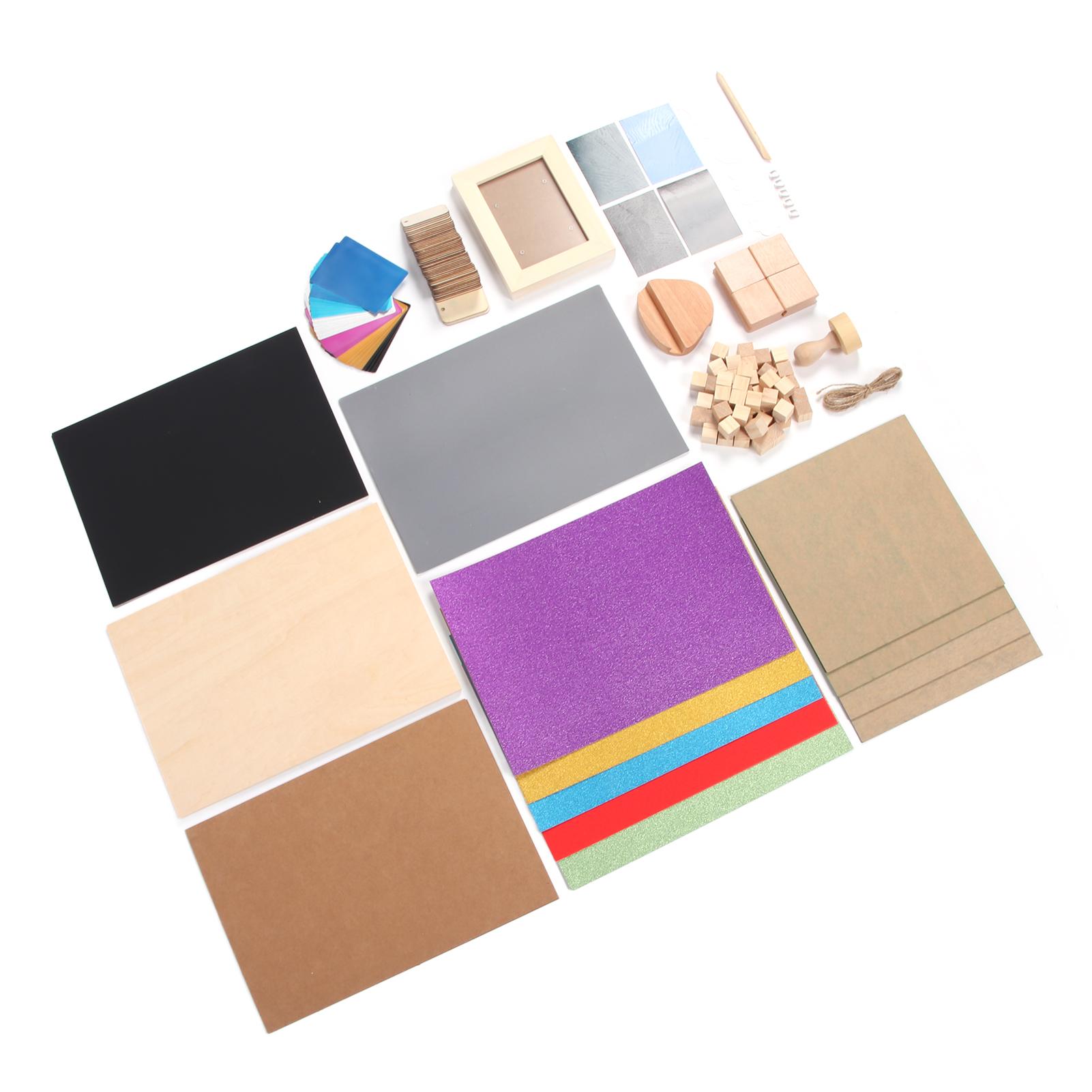 

Набор материалов для гравировки, 14 типов материалов для гравировки своими руками для всех граверных станков с ЧПУ