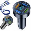 Fast 3.1A Car Charger For Cars Led Qc 3.0 X3 Usb Pd