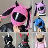 Motorcycle Helmet Cover Helmet Decoration Full Rabbit Plush Motocross Full Face Off Road Helmet Decoration Styling