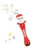 Christmas Fully Automatic Light Music Bubble Gun Santa Claus Snowman Bubbles Stick Machine Party Toy Children's Birthdays Gifts