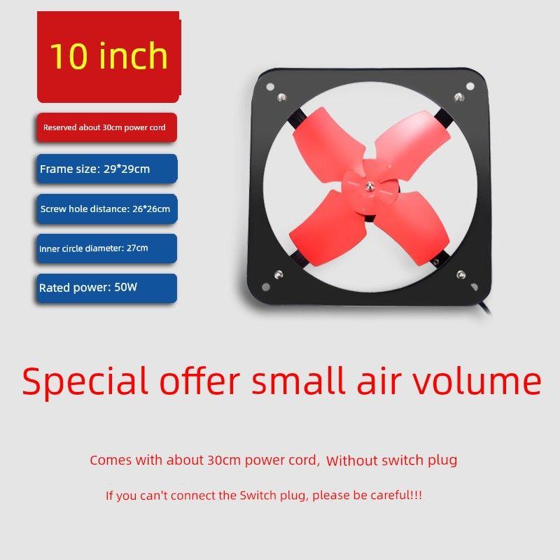 Exhaust Fan Kitchen For Home Exhaust Fan Oil Smoke Exhaust Ventilator Bathroom Mute Strong Ventilating Fan Kitchen Smoke Exhaust 10inch No Network [No Switch Plug, 30cm Leads]